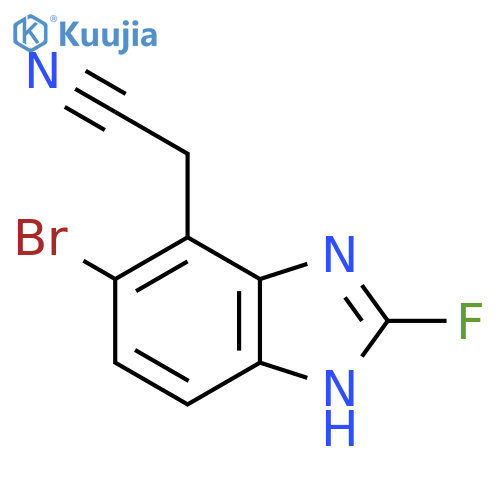 6-Bromo-2-fluoro-1H-benzimidazole-7-acetonitrile structure