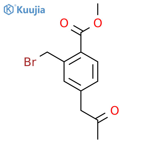 Methyl 2-(bromomethyl)-4-(2-oxopropyl)benzoate structure
