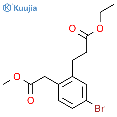 Methyl 4-bromo-2-(3-ethoxy-3-oxopropyl)phenylacetate structure