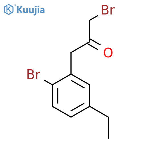 1-Bromo-3-(2-bromo-5-ethylphenyl)propan-2-one structure