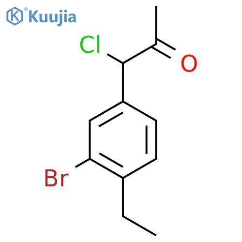 1-(3-Bromo-4-ethylphenyl)-1-chloropropan-2-one structure