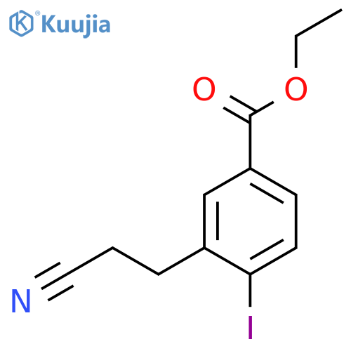Ethyl 3-(2-cyanoethyl)-4-iodobenzoate structure