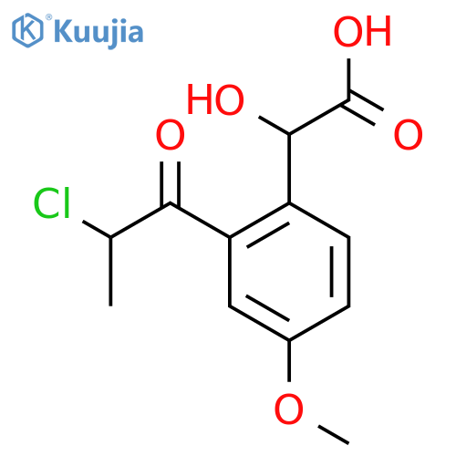 2-(2-Chloropropanoyl)-4-methoxymandelic acid structure