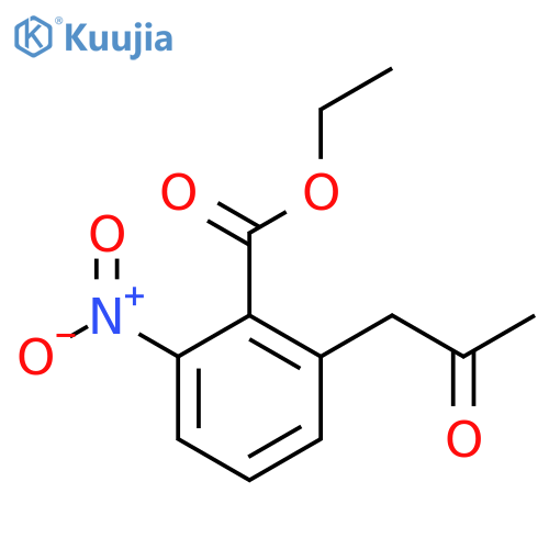 Ethyl 2-nitro-6-(2-oxopropyl)benzoate structure