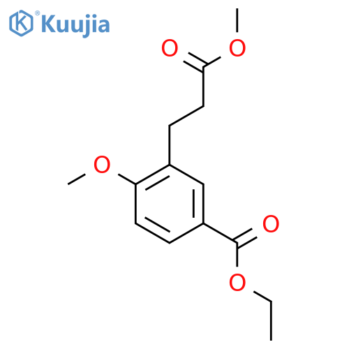 Ethyl 4-methoxy-3-(3-methoxy-3-oxopropyl)benzoate structure