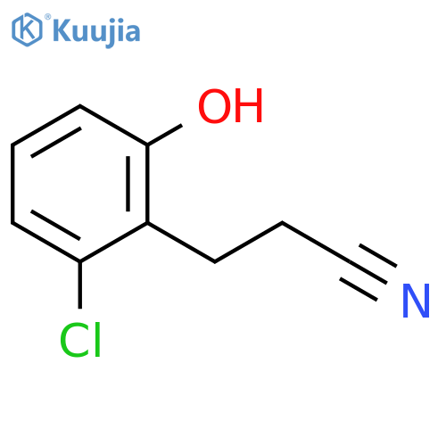 Benzenepropanenitrile, 2-chloro-6-hydroxy- structure