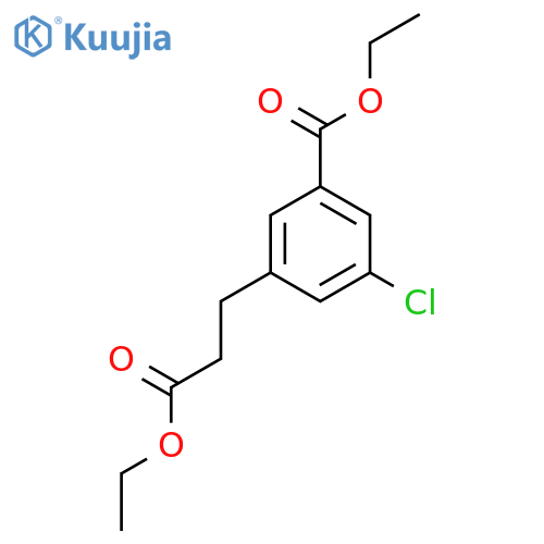 Ethyl 3-chloro-5-(3-ethoxy-3-oxopropyl)benzoate structure