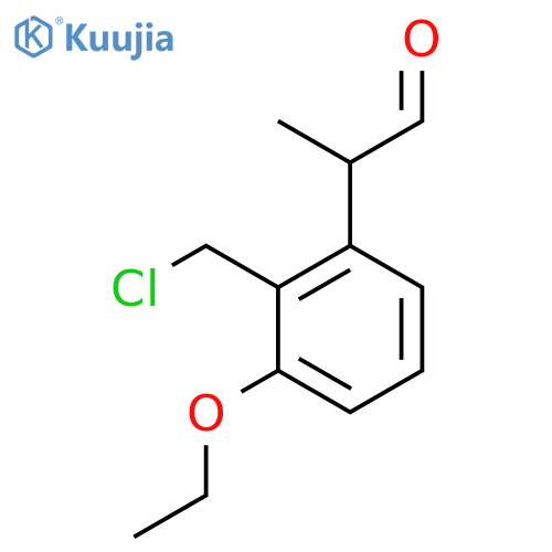 2-(Chloromethyl)-3-ethoxyphenylpropanal structure