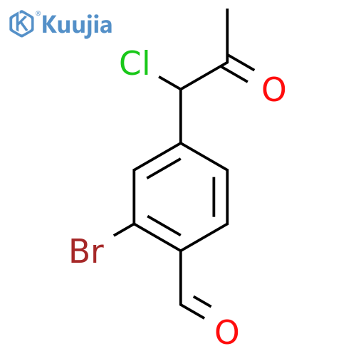 2-Bromo-4-(1-chloro-2-oxopropyl)benzaldehyde structure