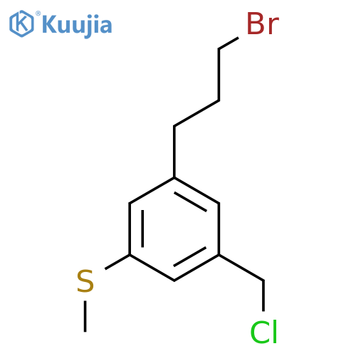 3-(3-Bromopropyl)-5-(methylthio)benzyl chloride structure