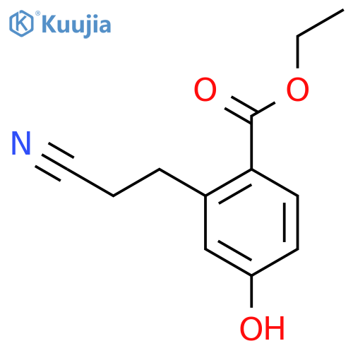 Ethyl 2-(2-cyanoethyl)-4-hydroxybenzoate structure