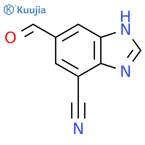 4-Cyano-6-formyl-1H-benzimidazole structure