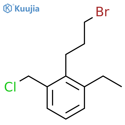 2-(3-Bromopropyl)-3-ethylbenzyl chloride structure
