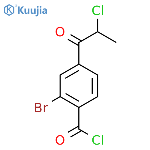 2-Bromo-4-(2-chloropropanoyl)benzoyl chloride structure