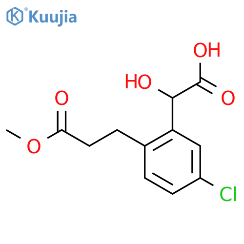 5-Chloro-2-(3-methoxy-3-oxopropyl)mandelic acid structure