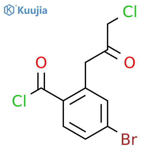 4-Bromo-2-(3-chloro-2-oxopropyl)benzoyl chloride structure