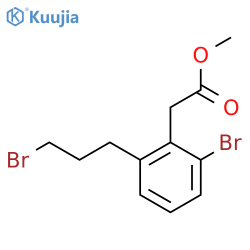 Methyl 2-bromo-6-(3-bromopropyl)phenylacetate structure