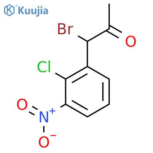 1-Bromo-1-(2-chloro-3-nitrophenyl)propan-2-one structure