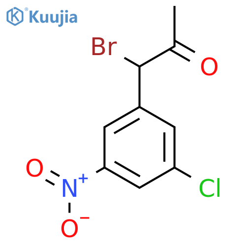1-Bromo-1-(3-chloro-5-nitrophenyl)propan-2-one structure
