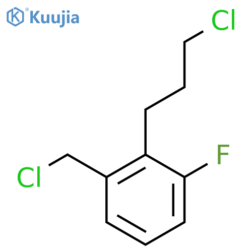 2-(3-Chloropropyl)-3-fluorobenzyl chloride structure
