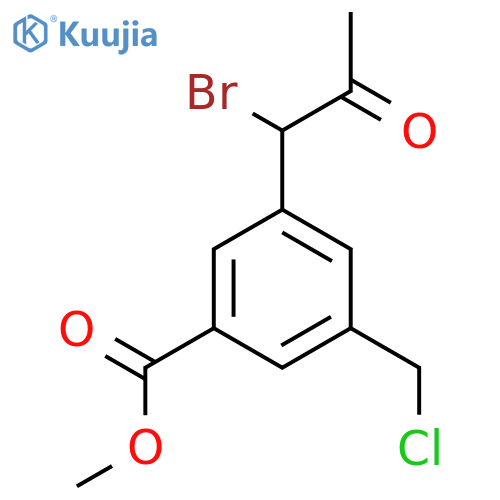 Methyl 3-(1-bromo-2-oxopropyl)-5-(chloromethyl)benzoate structure