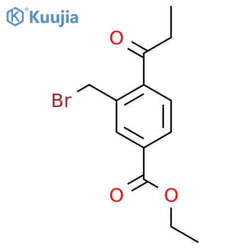 Ethyl 3-(bromomethyl)-4-propionylbenzoate structure