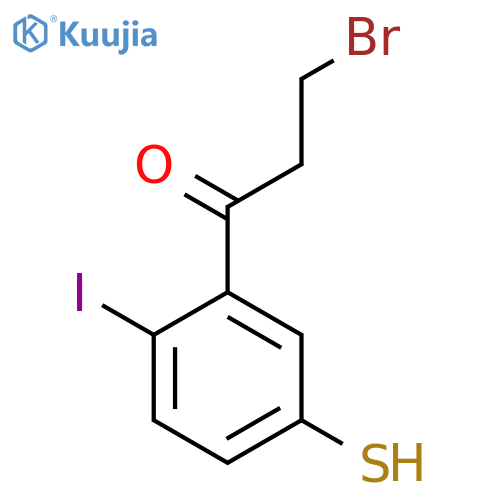 3-Bromo-1-(2-iodo-5-mercaptophenyl)propan-1-one structure