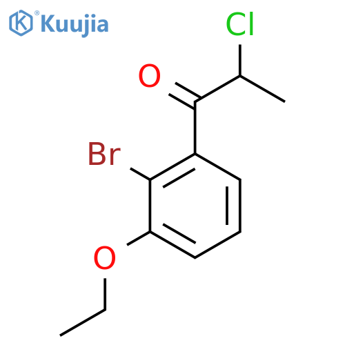 1-(2-Bromo-3-ethoxyphenyl)-2-chloropropan-1-one structure