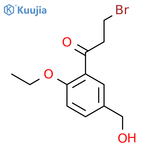 3-Bromo-1-(2-ethoxy-5-(hydroxymethyl)phenyl)propan-1-one structure