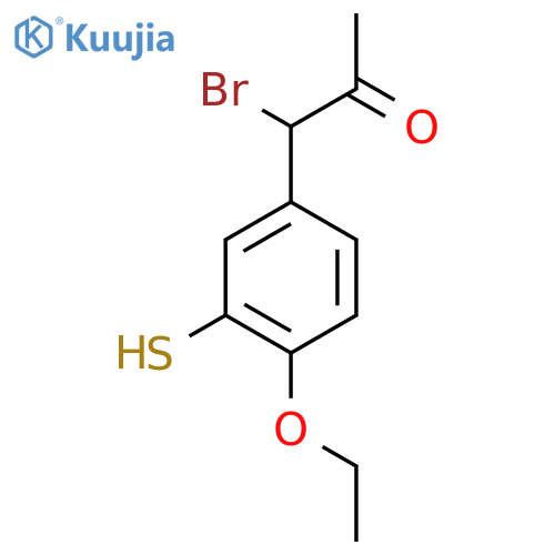 1-Bromo-1-(4-ethoxy-3-mercaptophenyl)propan-2-one structure