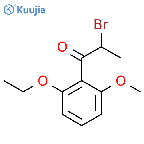 2-Bromo-1-(2-ethoxy-6-methoxyphenyl)propan-1-one structure
