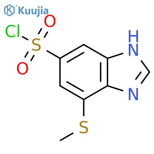 4-Methylthio-1H-benzimidazole-6-sulfonyl chloride structure