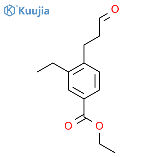 Ethyl 3-ethyl-4-(3-oxopropyl)benzoate structure