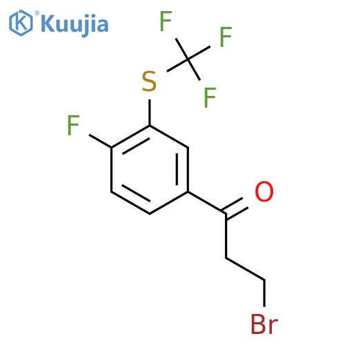 3-Bromo-1-(4-fluoro-3-(trifluoromethylthio)phenyl)propan-1-one structure