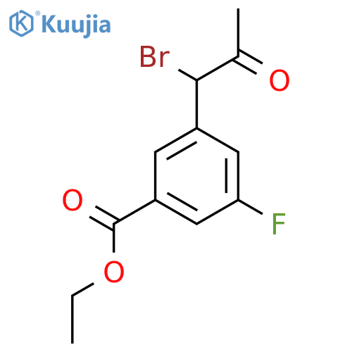 Ethyl 3-(1-bromo-2-oxopropyl)-5-fluorobenzoate structure