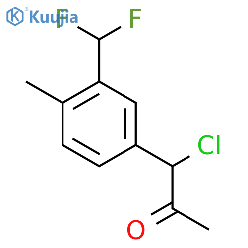1-Chloro-1-(3-(difluoromethyl)-4-methylphenyl)propan-2-one structure
