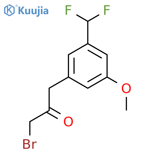 1-Bromo-3-(3-(difluoromethyl)-5-methoxyphenyl)propan-2-one structure