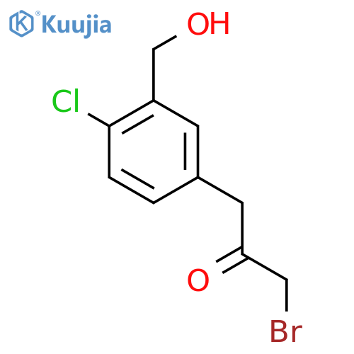 1-Bromo-3-(4-chloro-3-(hydroxymethyl)phenyl)propan-2-one structure