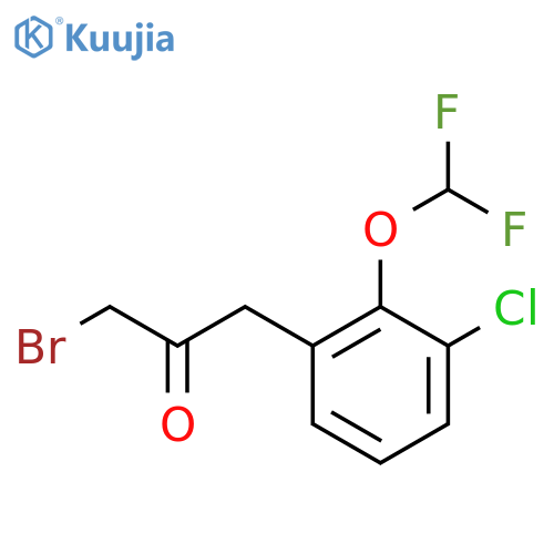 1-Bromo-3-(3-chloro-2-(difluoromethoxy)phenyl)propan-2-one structure