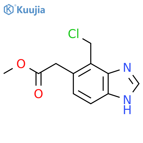 Methyl 7-chloromethyl-1H-benzimidazole-6-acetate structure
