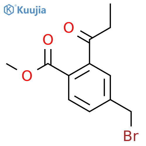 Methyl 4-(bromomethyl)-2-propionylbenzoate structure