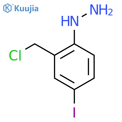 2-(Chloromethyl)-4-iodophenylhydrazine structure