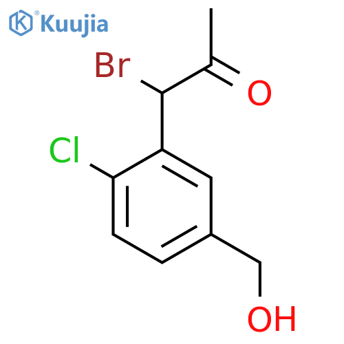 1-Bromo-1-(2-chloro-5-(hydroxymethyl)phenyl)propan-2-one structure