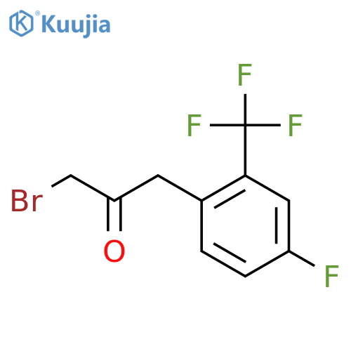 1-Bromo-3-(4-fluoro-2-(trifluoromethyl)phenyl)propan-2-one structure