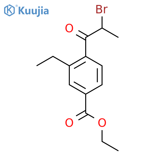 Ethyl 4-(2-bromopropanoyl)-3-ethylbenzoate structure