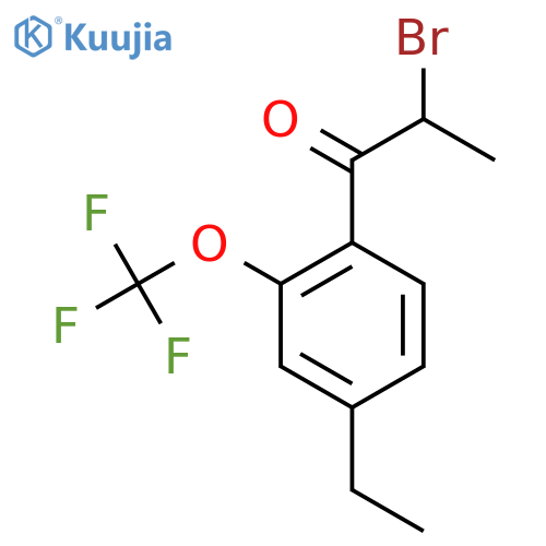 2-Bromo-1-(4-ethyl-2-(trifluoromethoxy)phenyl)propan-1-one structure
