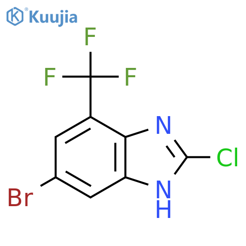 6-Bromo-2-chloro-4-(trifluoromethyl)-1H-1,3-benzimidazole structure