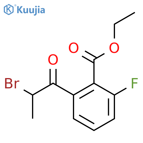Ethyl 2-(2-bromopropanoyl)-6-fluorobenzoate structure