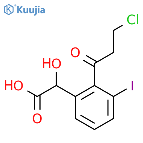 2-(3-Chloropropanoyl)-3-iodomandelic acid structure