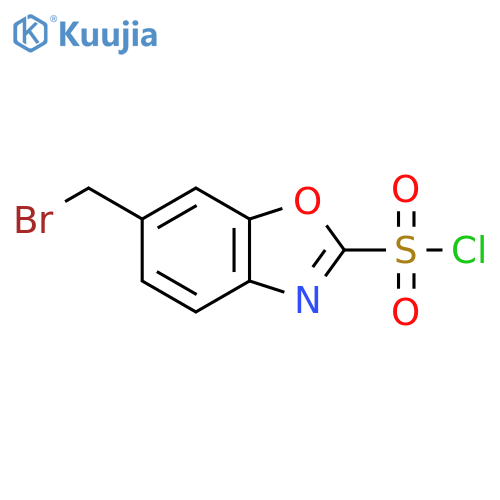 6-(Bromomethyl)benzo[d]oxazole-2-sulfonyl chloride structure